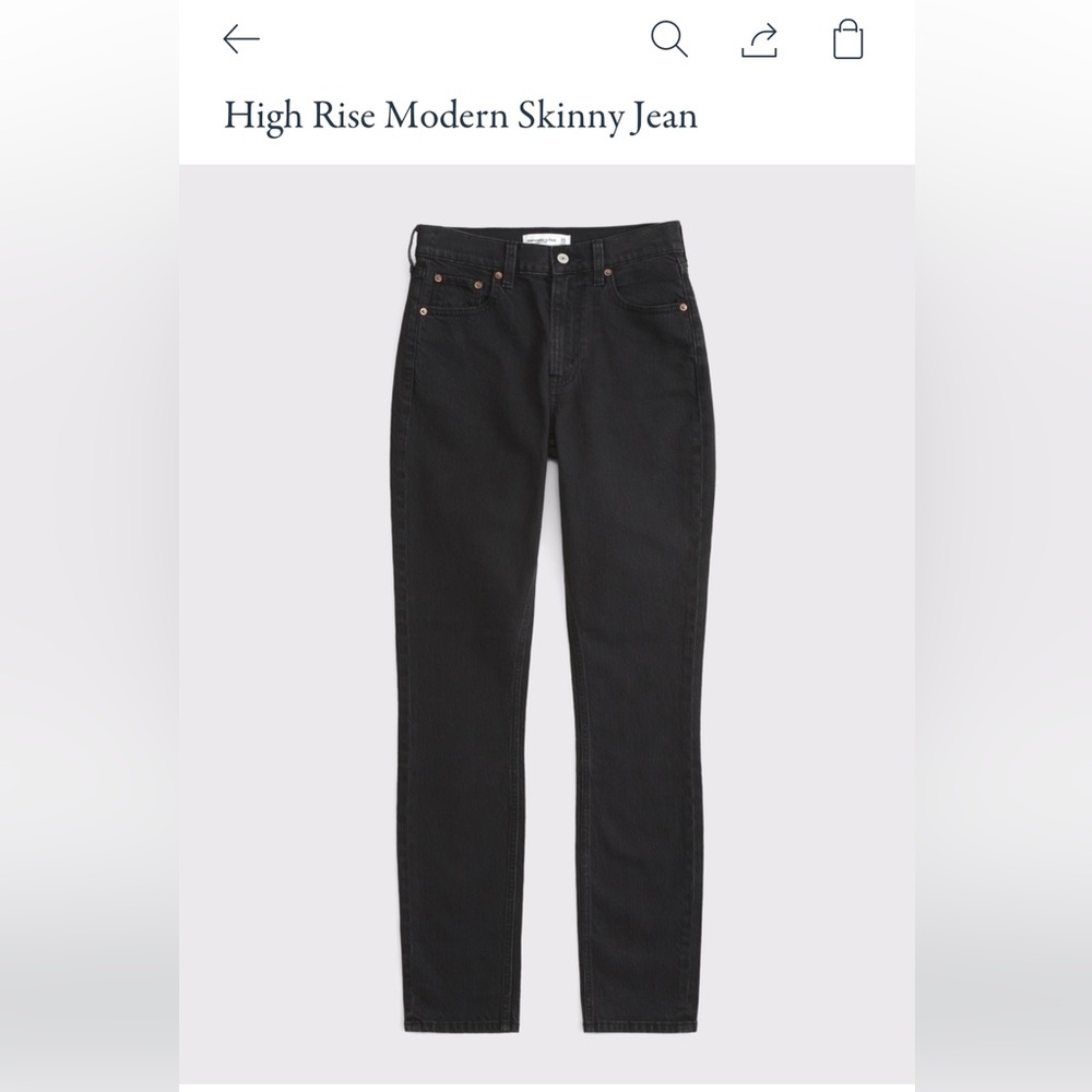 Abercrombie & Fitch High Rise Black Skinny Jeans - NEW with Tags